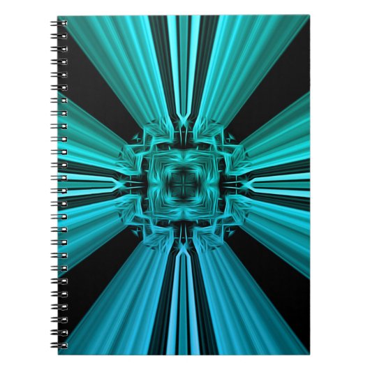 Futuristic Electric Plasma Fractal Design ノートブック (正面)