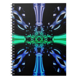 Futuristic Electric Plasma Fractal Design ノートブック