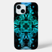 Futuristic Electric Plasma Fractal Design Case-Mate iPhoneケース (裏面)