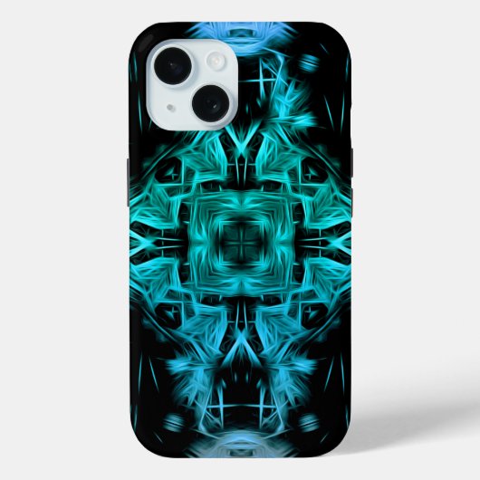 Futuristic Electric Plasma Fractal Design Case-Mate iPhoneケース (裏面)