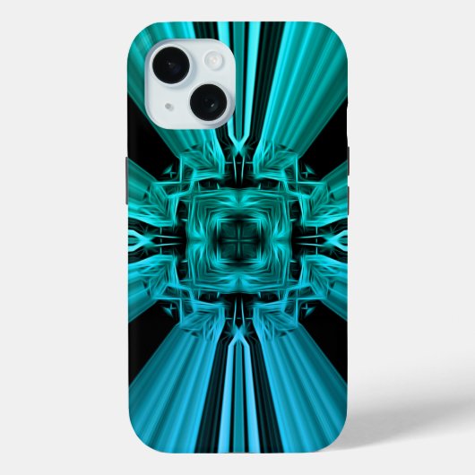 Futuristic Electric Plasma Fractal Design Case-Mate iPhoneケース (裏面)