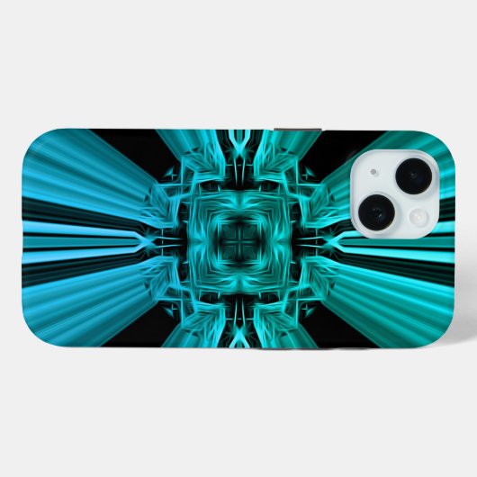 Futuristic Electric Plasma Fractal Design Case-Mate iPhoneケース (裏面 (横))