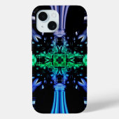 Futuristic Electric Plasma Fractal Design Case-Mate iPhoneケース (裏面)