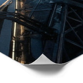 Futuristic Energy Bridge City Art ポスター (角)