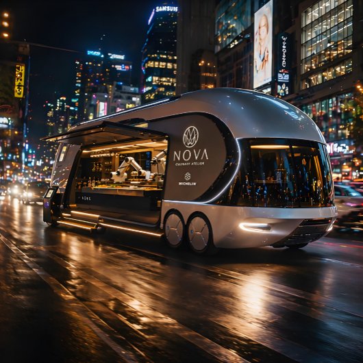 Futuristic Food Truck Luxury Concept  ポスター