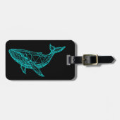 Futuristic Geometric Whale ラゲッジタグ (正面横)