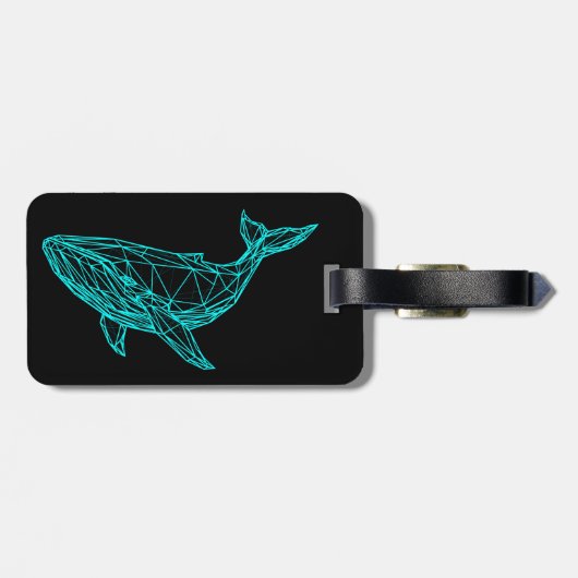 Futuristic Geometric Whale ラゲッジタグ (裏面横)
