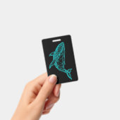 Futuristic Geometric Whale Badge バッジ (手持ち)