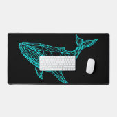 Futuristic Geometric Whale Desk Mat デスクマット (キーボード&マウス)