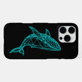 Futuristic Geometric Whale iPhone 16 Pro Max Case iPhoneケース (裏面横)