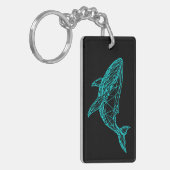 Futuristic Geometric Whale Keychain キーホルダー (正面左)