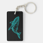 Futuristic Geometric Whale Keychain キーホルダー (裏面)
