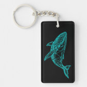 Futuristic Geometric Whale Keychain キーホルダー (正面)