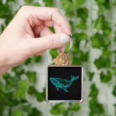 Futuristic Geometric Whale Keychain キーホルダー (手)