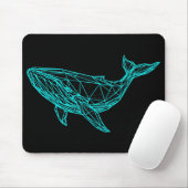 Futuristic Geometric Whale Mouse Pad マウスパッド (マウス)