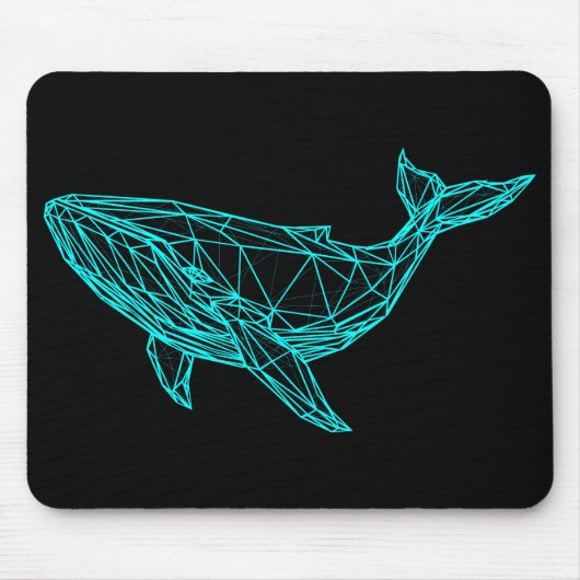 Futuristic Geometric Whale Mouse Pad マウスパッド (正面)