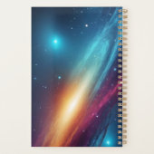 Futuristic Glowing Neon Abstract Cosmic Space プランナー手帳 (裏面)