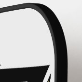 Futuristic Gold Black Geometric Cybernetic Abstrac ピックルボールラケット (左詳細)