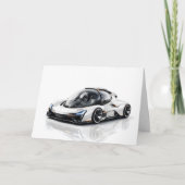 Futuristic High-Tech Concept Car Design Print カード (正面)