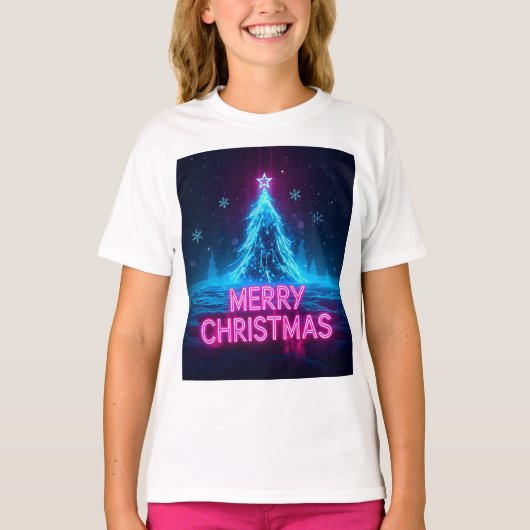 Futuristic Holiday Glow Design Tシャツ (正面)