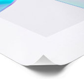 Futuristic Holographic Abstract Wall Art ポスター (コーナー)