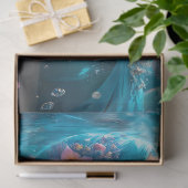 Futuristic Icy Blue Mermaid decoupage Paper  薄葉紙 (ギフト)