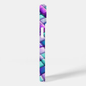Futuristic Iridescent Tech Grid Phone Case - Metal Case-Mate iPhoneケース (裏面 / 右)