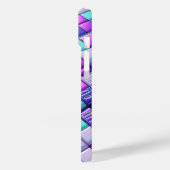 Futuristic Iridescent Tech Grid Phone Case - Metal Case-Mate iPhoneケース (裏面 / 左)