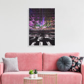 Futuristic Lights キャンバスプリント (インサイチュ (リビング))
