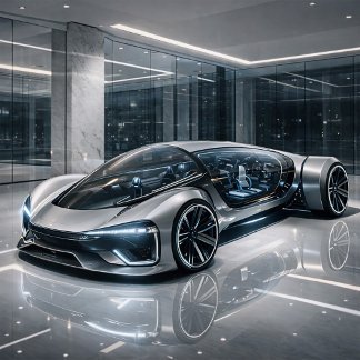 Futuristic Luxury Supercar Design Print カード