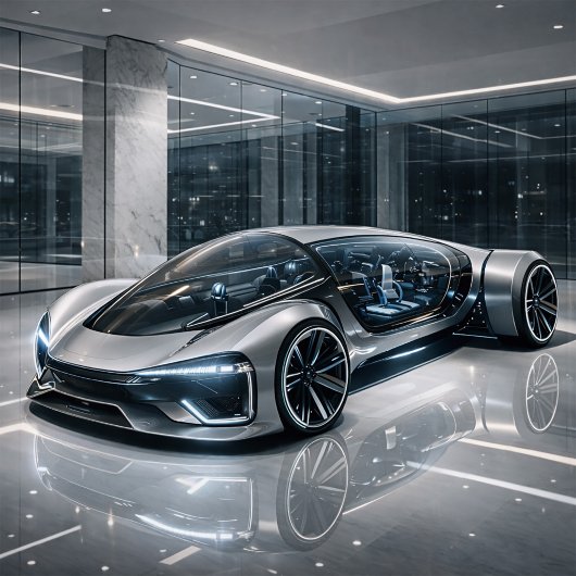 Futuristic Luxury Supercar Design Print カード