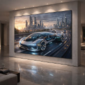 Futuristic Luxury Supercar Design Print カード