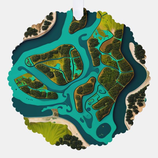 Futuristic Marshlands オーナメントカード (正面)