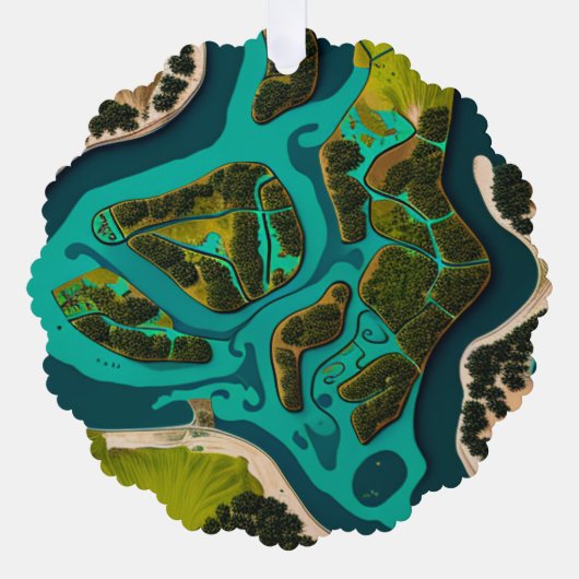 Futuristic Marshlands オーナメントカード (正面)