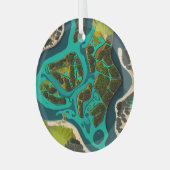 Futuristic Marshlands ガラスオーナメント (正面左)