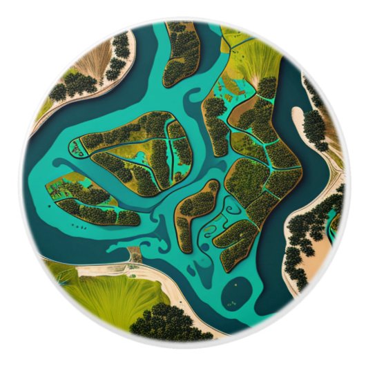 Futuristic Marshlands セラミックノブ (正面)
