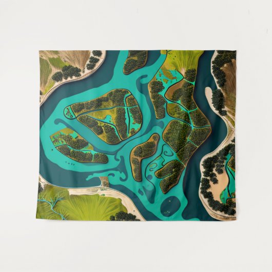 Futuristic Marshlands タペストリー (正面(横))