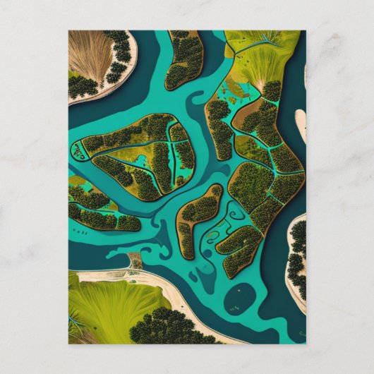 Futuristic Marshlands ポストカード (正面)
