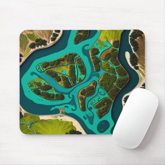 Futuristic Marshlands マウスパッド (マウス)