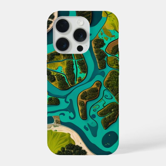 Futuristic Marshlands iPhoneケース (裏面)