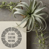 Futuristic Maze Custom Ex Libris Stamp セルフインキングスタンプ