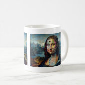 Futuristic Mona Lisa AI Art Mug コーヒーマグカップ (正面右)