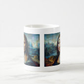 Futuristic Mona Lisa AI Art Mug コーヒーマグカップ (中央)