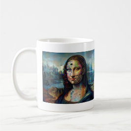 Futuristic Mona Lisa AI Art Mug コーヒーマグカップ
