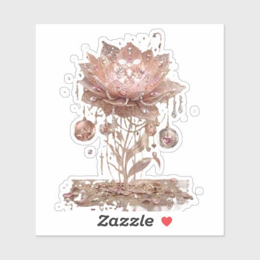 Futuristic Neon Blossom Vinyl Sticker シール (シート)