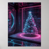 Futuristic Neon Christmas – Modern Sci-Fi Holiday  ポスター (正面)