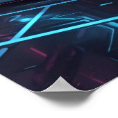 Futuristic Neon Christmas – Modern Sci-Fi Holiday  ポスター (角)