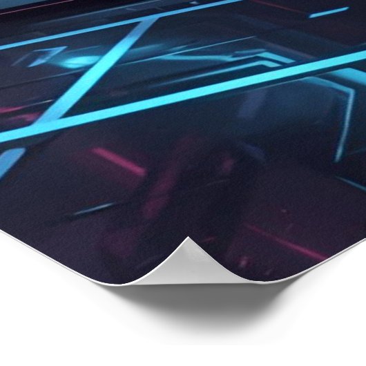 Futuristic Neon Christmas – Modern Sci-Fi Holiday  ポスター (角)