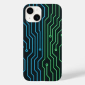 Futuristic Neon Circuit Phone Case Case-Mate iPhoneケース (裏面)