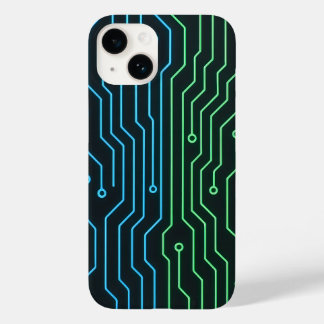 Futuristic Neon Circuit Phone Case Case-Mate iPhone 14ケース